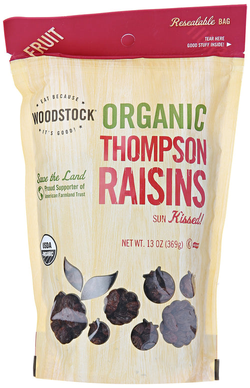 Woodstock Organic Thompson Raisins, 13 oz