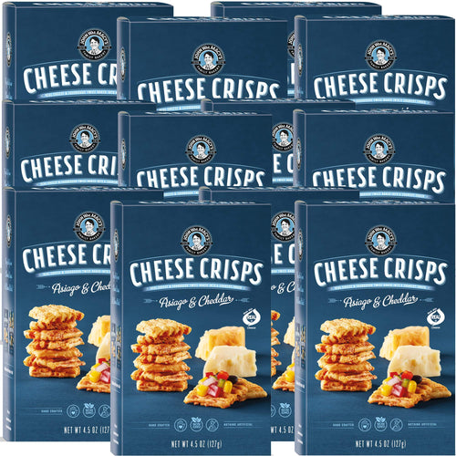 John Wm. Macy's Asiago & Cheddar CheeseCrisps, 4.5 oz (Pack of 12)