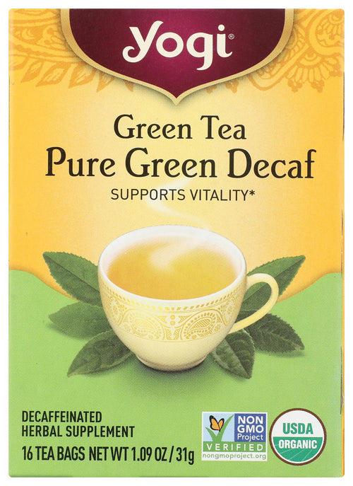 Yogi Tea Pure Green Decaf, 16 Count