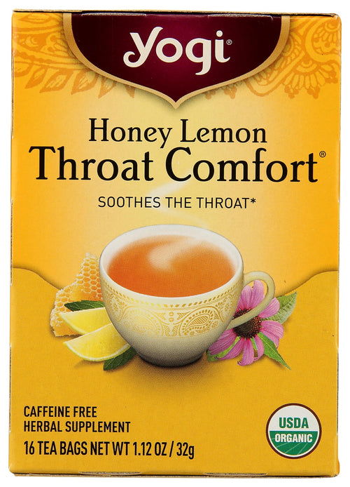 Yogi Tea Honey Lemon Throat Comfort, 16 Count