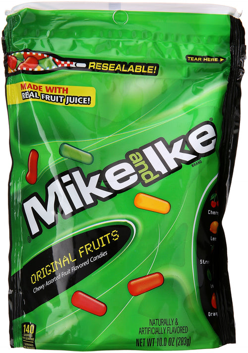 Mike and Ike Original Fruits Chewy Candy, Assorted Fruit, 10 oz