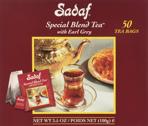 Sadaf Earl Grey Ceylon Black Tea, 50 Bags