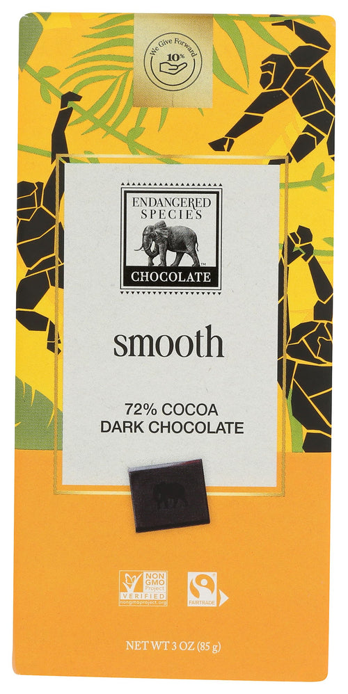 Endangered Species Dark Chocolate Chimp Bar, 3 oz