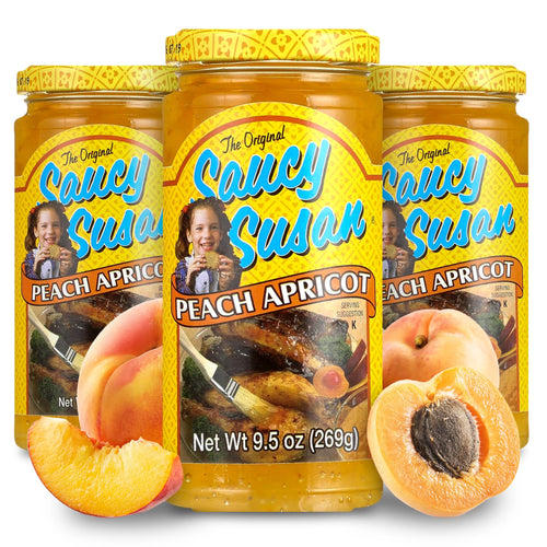 Saucy Susan Peach Apricot Original Sauce, 9.5 oz Jar (Pack of 3)