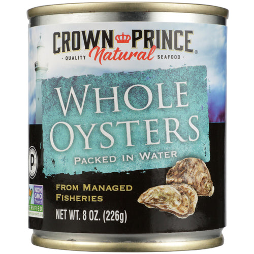 Crown Prince Boiled Whole Oysters, 8 oz