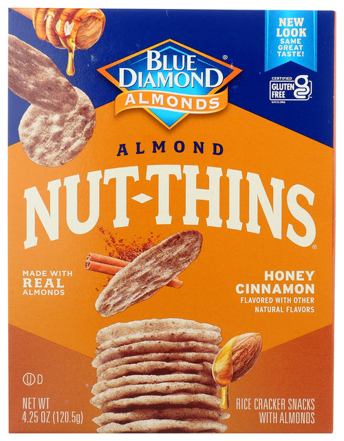Blue Diamond Nut-Thins Gluten Free Cracker Crisps, Honey Cinnamon, 4.25 oz