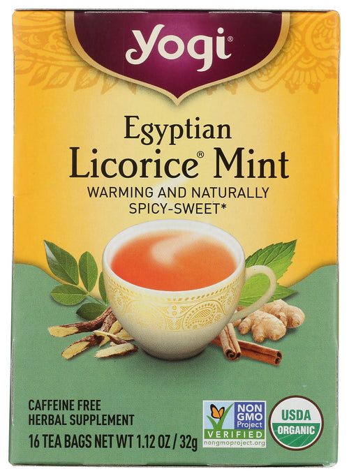 Yogi Tea Egyptian Licorice Mint, 16 Count