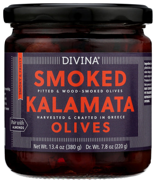 Divina Smoked Kalamata Olives, 13.4 oz