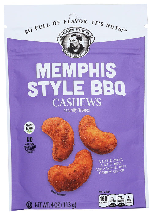 Pear's Snacks Memphis Barbeque Cashews, 4 oz
