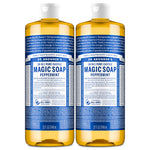 Dr. Bronner's Peppermint Pure-Castile Liquid Soap, 32 oz (Pack of 2)