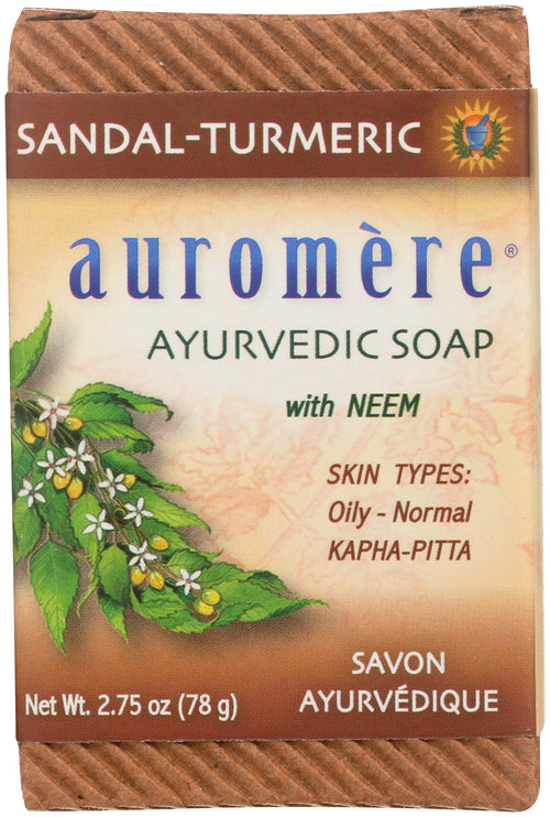 Auromere Ayurvedic Bar Soap, Sandal Turmeric, 2.75 oz
