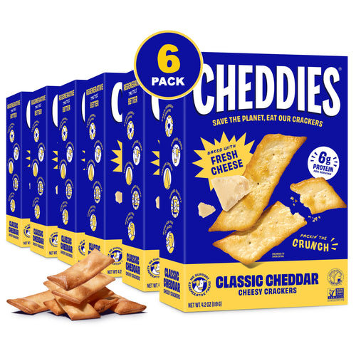Cheddies Classic Cheddar Crackers, 4.2 oz (Pack of 6)