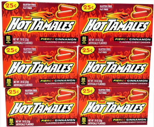 Hot Tamales Cinnamon Fierce Candy, 0.78 oz (Pack of 6)