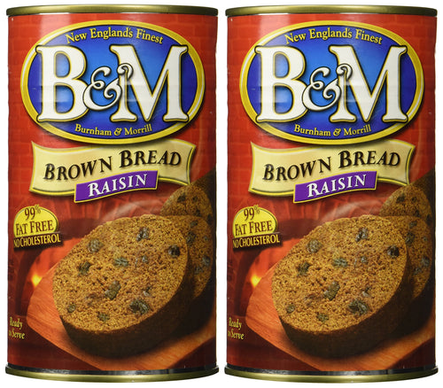 B&M Brown Bread with Raisins, 16 oz (Pack of 2)