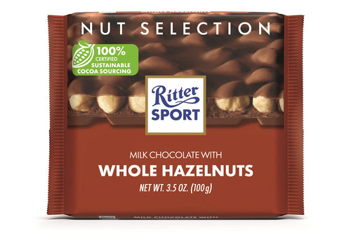 Ritter Sport Milk Chocolate with Hazelnuts Bars, 3.5 oz (Pack of 10)