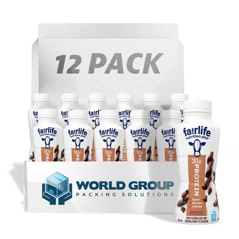Fairlife Nutrition Plan, High Protein Chocolate Shakes 11.5 Fl.o.z | Fairlife Protein Shakes 30g of Protein by World Group Packing Solutions (Pack of 12)