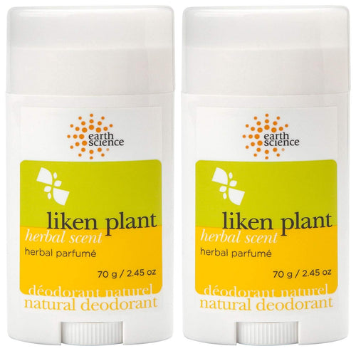Earth Science Herbal Scented Lichen Plant Deodorant, Aluminum Free, 2.45 oz (Pack of 4)