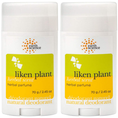 EARTH SCIENCE - All-Natural Aluminum Free Herbal Scented Lichen Plant Deodorant (2pk, 2.45 oz.)