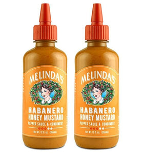 Melinda’s Habanero Honey Mustard - Gourmet Hot Honey Mustard Sauce - Habanero Hot Sauce with Fresh Ingredients, Habanero Peppers, Colombian Honey - Keto, Kosher Hot Sauce- 12 oz, 1 Pack