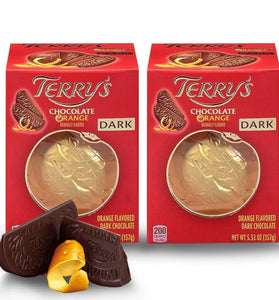 Terry's Dark Chocolate Orange - 2 Pack 5.53 oz each - Dark Chocolate with a Twist of Orange Flavor - Gourmet Treats for Holiday Gifts and Sharing with Friends - Orange Chocolate Ball Flavor Experie