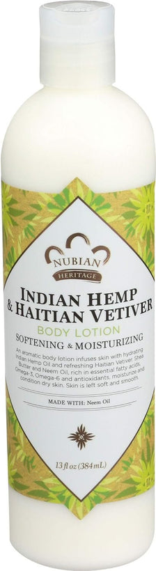 Body Lotion, Indian Hemp & Haitian Vetiver - 13oz