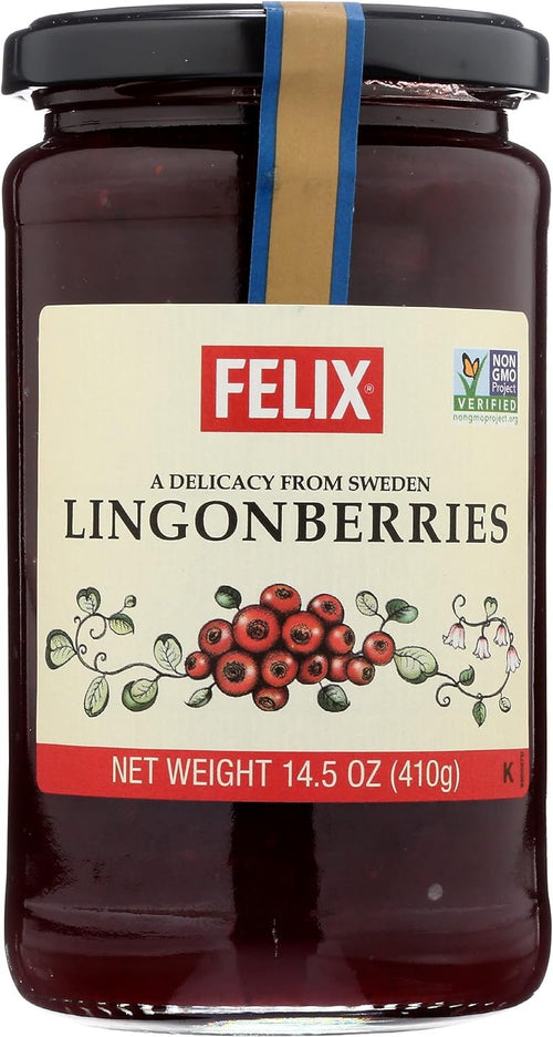 Felix Wild Lingonberry Jam, 14.5 oz (Pack of 2)