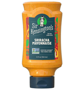 Sir Kensington's Mayonnaise For A Delicious Condiment Dip and Dressing Sriracha Mayo Gluten Free Non-GMO Project Verified Shelf-Stable 12 oz