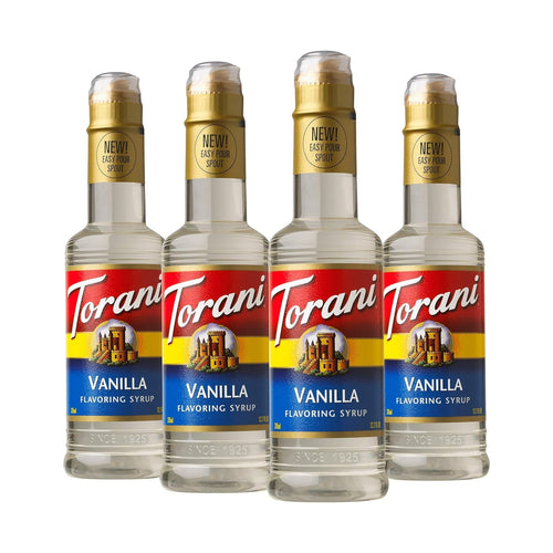 Torani Vanilla Flavored Drink Syrup, 12.7 fl oz (Pack of 4)