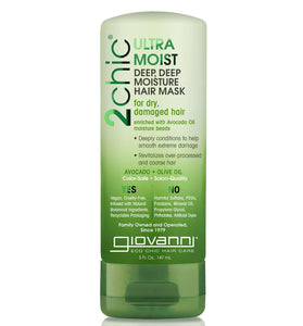 GIOVANNI Ultra-Moist Deep, Deep Moisture Hair Mask - Avocado & Olive Oil, Creamy Hydration Formula, Enriched with Aloe Vera, Shea Butter, Botanical Extracts, No Parabens, Color Safe - 5 oz