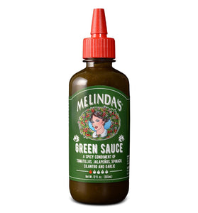 Melinda’s Green Sauce - Gourmet Mild Chile Verde Hot Sauce Made With Fresh Ingredients, Tomatillos, Jalapeño, Spinach & Cilantro - Kosher - 12 oz, 1 Pack