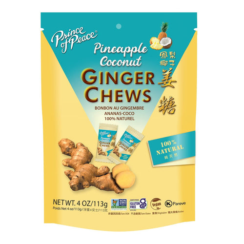 Prince of Peace Pineapple Coconut Ginger Chews, 4 oz