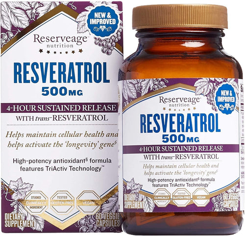 Reserveage Beauty Resveratrol 500 mg, 60 Capsules
