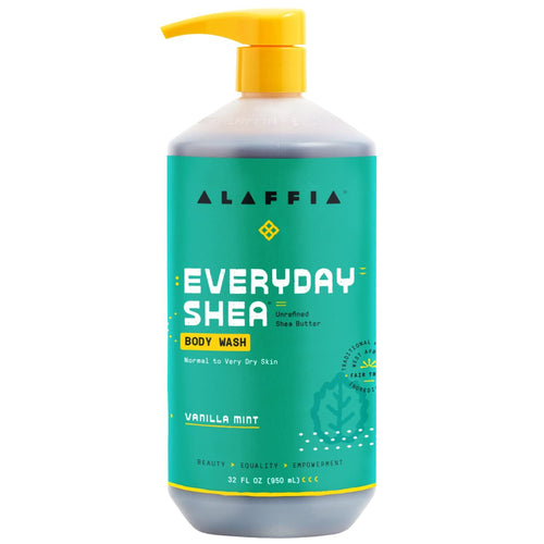 Alaffia EveryDay Shea Body Wash, Vanilla Mint, 32 oz