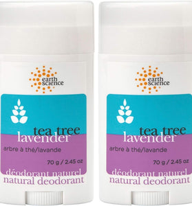 EARTH SCIENCE - Aluminum-Free Natural Lavender and Tea Tree Deodorant (2pk, 2.45 oz.)
