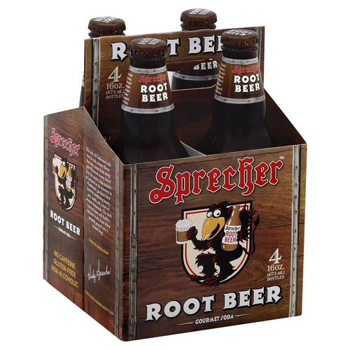 Sprecher Root Beer Soda, 4 Bottles (64 oz Total)