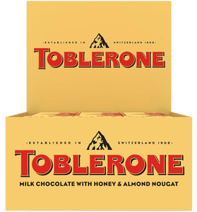 Toblerone Milk Chocolate Bar with Honey and Almond Nougat, 12 - 3.52 oz Bars