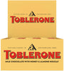 Toblerone Milk Chocolate Bar with Honey and Almond Nougat, 12 - 3.52 oz Bars
