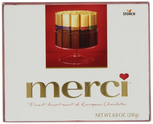 Merci Finest Selection European Chocolates, 8.8 oz Box