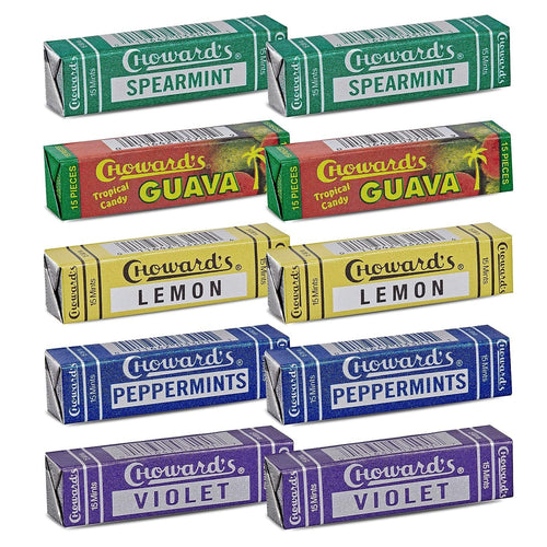 Choward's Mints Variety Pack, 15 Mints Per Package (Pack of 10)