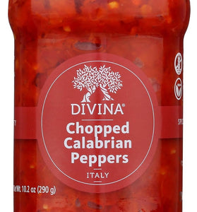 DIVINA Chopped Calabrian Peppers, 10.6 OZ