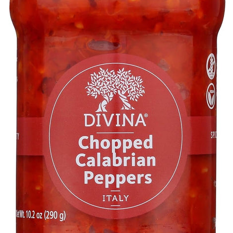 DIVINA Chopped Calabrian Peppers, 10.6 OZ