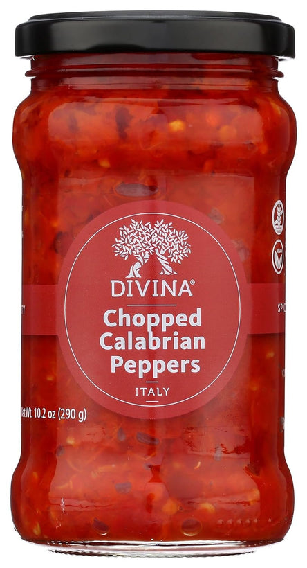 DIVINA Chopped Calabrian Peppers, 10.6 OZ