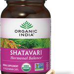 ORGANIC INDIA Shatavari Herbal Supplement - Supports Hormonal Balance, Immune and Inflammatory Response, Vegan, Gluten-Free, USDA Organic, Supports Reproductive Health - 90 Capsules