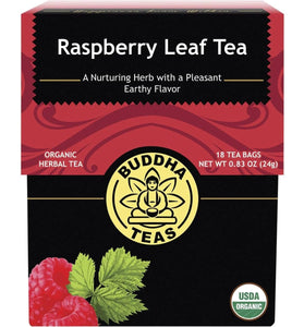 Buddha Teas Organic Raspberry Leaf Tea - OU Kosher, USDA Organic, CCOF Organic, 18 Bleach-Free Tea Bags