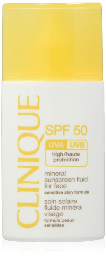 Clinique Spf 50 Mineral Sunscreen Fluid for Face, 1 Ounce