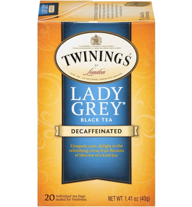 Twinings of London Lady Grey Tea Decaf Box of 20 Tea Bags