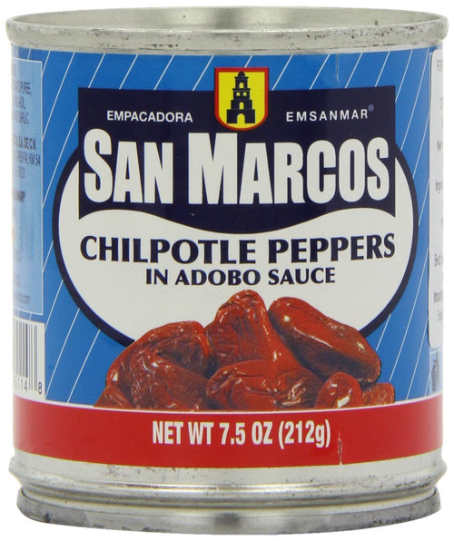 San Marcos Chipotle Peppers in Adobo Sauce, 7.5 oz (Pack of 4)