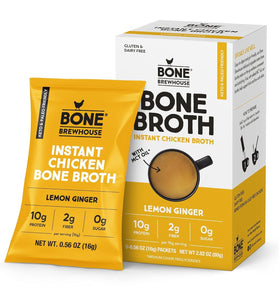 Bone Brewhouse - Chicken Bone Broth Protein Powder - Lemon Ginger Flavor