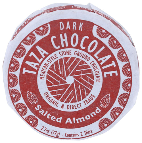 Taza Chocolate Organic Mexicano Disc, 40% Dark Chocolate Salted Almond, 2.7 oz
