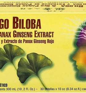 Prince of Peace Ginkgo Biloba & Red Panax Ginseng Extract, 30 Bottles, 0.34 fl. oz. Each